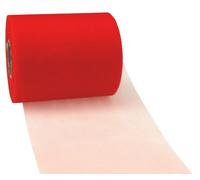 PRÄSENT Cinta de Tul, Rojo, 112mm-50m