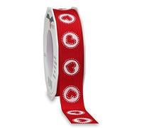 Präsent Cinta Impresa, Poliéster, Rojo, 20-m-Roll 25 mm Width