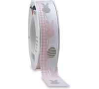 Präsent Cinta Impresa, Poliéster, Rosa Viejo, 20-m-Roll 25 mm Width