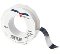 Präsent - Cinta metálica para regalo (25 mm, 25 m), color plateado