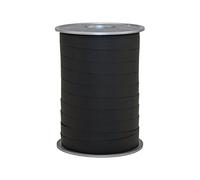 PRÄSENT Cinta Regalo Negro Mate, 200 m de Cinta a Rayas Paperlook para Envolver Regalos, 10 mm Ancho, Accesorios decoración y Manualidades, Cinta embalar Decorativa Ocasiones Especiales