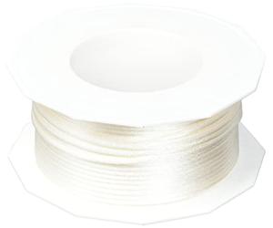 PRÄSENT Cordón RHEIN crema, cordón trenzado para regalos 50 m, paquetes y obsequios, 3 mm de ancho, accesorios para decoración y manualidades, cintas decorativas resistentes al desgarro