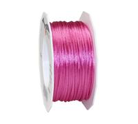 PRÄSENT Cordón RHEIN fucsia, cordón trenzado para regalos 50 m, paquetes y obsequios, 3 mm de ancho, accesorios para decoración y manualidades, cintas decorativas resistentes al desgarro