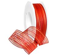 Präsent Malediven Cinta de Organza, Poliéster, Amarillo, 25mm-20m