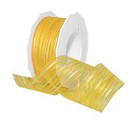 Präsent Malediven Cinta de Organza, Poliéster, Amarillo, 40mm-20m