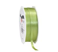 Präsent Pistacho (Verde), 55 Yardas para Envolver, 0.25 Pulgadas de Ancho, Decorar y Manualidades, Cinta Decorativa para Regalos, para Cada ocasión, Poliéster, Crema, 6mm-50m