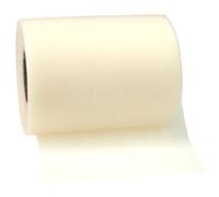 PRÄSENT VERONA cinta de decoración color crema de tul, 50 m largo, 112 mm ancho, cinta embalar, decorar, hacer manualidades, envolver regalos, lazo elegante de tul para eventos especiales