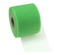 PRÄSENT VERONA cinta de decoración color verde manzana de tul, 50 m largo, 72 mm ancho, cinta embalar, decorar, hacer manualidades, envolver regalos, lazo elegante de tul para eventos especiales