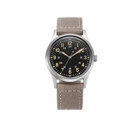 PRAESIDUS | Jungle Field - Relojes para Hombres, Relojes de Pulsera para Hombres - Field, Militar - Esfera de pátina palomita, Correa de Lona Gris Claro - Montado en EE.UU. | Regalo