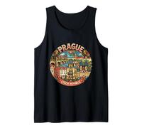 Praga Chequia Travel Souvenir City Landmark Turista Regalo Camiseta sin Mangas