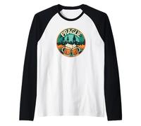 Praga con Silueta de Ciudad para Solteros Camiseta Manga Raglan