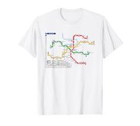 Praga Metro Checo Suburban Railway - Souvenir Ruta Mapa Camiseta