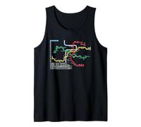 Praga Metro Checo Suburban Railway - Souvenir Ruta Mapa Camiseta sin Mangas