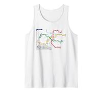 Praga Metro Checo Suburban Railway - Souvenir Ruta Mapa Camiseta sin Mangas