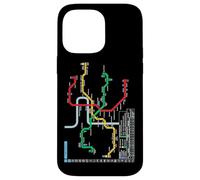 Praga Metro Checo Suburban Railway - Souvenir Ruta Mapa Carcasa para iPhone 14 Pro Max