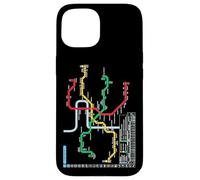 Praga Metro Checo Suburban Railway - Souvenir Ruta Mapa Carcasa para iPhone 15