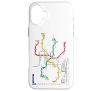 Praga Metro Checo Suburban Railway - Souvenir Ruta Mapa Carcasa para iPhone 16 Plus