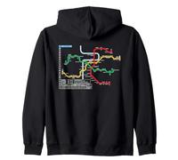 Praga Metro Checo Suburban Railway - Souvenir Ruta Mapa Sudadera con Capucha
