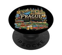 Praga República Checa Viaje Souvenir City Gift PopSockets PopGrip Adhesivo