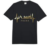 Praga Skyline Latido del Corazón República Checa Amo Praha Comfort Colors Adult Heavyweight T-Shirt