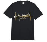 Praga Skyline Latido del Corazón República Checa Amo Praha Comfort Colors Adult Heavyweight T-Shirt