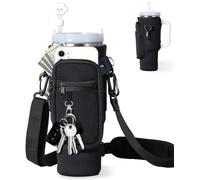PRAGATISM Soporte para Botella de Agua con Correa y asa para Vaso Stanley Quencher H2.0 y Adventure de 40 onzas, Bolsa de Transporte para Botella de Agua con Correa de 4.9 pies, Bolsa de Botella para