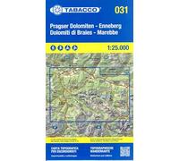 Pragser Dolomiten. Enneberg-Dolomiti di Braies. Marebbe. Carta topografica in scala 1:25.000. Ediz. italiana, inglese, francese e tedesca: Tabacco ... 031 (Carta sciistica in scala 1:25.000)