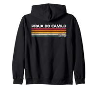 Praia Do Camilo Portugal Retro Rayas Vintage Viajes Sudadera con Capucha