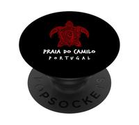 Praia Do Camilo Portugal Tribal Tortuga Marina Océano Arte Diseño PopSockets PopGrip Adhesivo