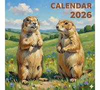 Prairie Dog Calendar 2026: A Year of Whimsical & Colorful Wildlife Masterpieces