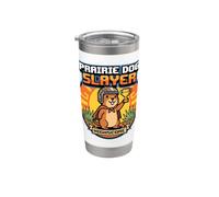 Prairie Dog Sunset: cazador de perros vintage de Prairie Vaso térmico de acero inoxidable de doble pared