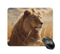 Prairie Lion - Alfombrilla de mouse cuadrada para computadora portátil con base de goma antideslizante, 25 x 30 cm, ultrafina para computadora portátil, oficina, computadora