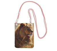 Prairie Lion - Bolso para teléfono celular para mujer, con correa de hombro rosa, bolsa de viaje