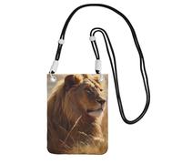 Prairie Lion - Bolso para teléfono celular para mujer, funda para teléfono celular, bolsa tipo cartera con correa de hombro negra, bolsa de viaje, color negro, talla única