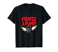 Praise & Pump Christian Gym Workout Faith Design Camiseta