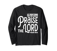 Praise The Lord Bible Verse Shirt Christian Jesus Shirts Manga Larga