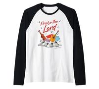 Praise The Lord - Psalm 150:6 Christian Church Worship Color Camiseta Manga Raglan