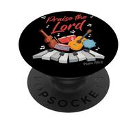Praise The Lord - Psalm 150:6 Christian Church Worship Color PopSockets PopGrip Adhesivo