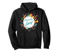 Praise The Lord - Psalm 150:6 Christian Church Worship Color Sudadera con Capucha