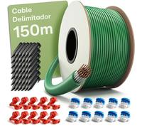Praknu Kit Cable Delimitador Robot Cortacésped (150 m) - Cable Perimetral con Conectores - Incluye 150 m de Cable, Piquetas y Conectores Gel - Accesorios Robot Cortacésped Universales