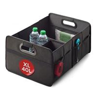 Praknu Organizador de Maletero Plegable XL - 3 Compartimentos Flexibles con 5 Bolsillos - Base Antideslizante - Tamaño Ideal para Organización del Coche - Robusto y Resistente al Agua de Tela Oxford