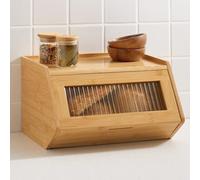 Praknu Panera de Madera Grande - (33x26,5 cm Bread Box) Panera con Estante Adicional - Panera de Cocina Robusta y Ahorra Espacio - Caja para Pan Moderna - Paneras para Guardar el Pan