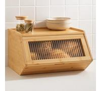 Praknu Panera de Madera Pequeña - (40×33 cm Bread Box) Panera con Estante Adicional - Panera de Cocina Robusta y Ahorra Espacio - Caja para Pan Moderna - Paneras para Guardar el Pan