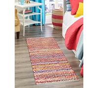 Prakriti Rugs - Alfombra india hecha a mano hecha a mano de algodón chindi, alfombra para exteriores, tamaño de la alfombra: 60 cm x 150 cm