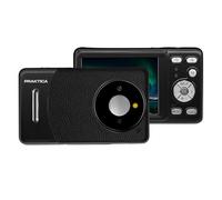 Praktica Cámara Digital compacta DZ13 de 13 MP, sensores CMOS duales, Lente Gran Angular y Zoom de 18x, Video Full HD, Color Negro