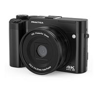 Praktica Cámara sin Espejo DZ16 de 13 MP, sensores CMOS duales, Zoom Digital de 16x, Video 4K Ultra HD
