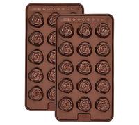 Pralinen- und Schokoladenförmchen "Rose" 2-tlg