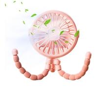 Pram Fan - ABS, 3,74 x 3,74 x 8,27 pulgadas Fan for Stroller 3-Speed Airflow | 360° Rotating Rechargeable Cooling Device, Portable For Prams, Car Seats, Cribs, Bicycles, Travel