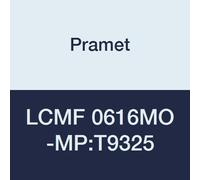 Pramet LCMF 0616MO-MP: T9325 Inserto de torneado de copia intercambiable de carburo, geometría de acero inoxidable y hierro fundido, ancho total 0,6 cm, 2 bordes de corte, CVD, rectángulo de 90 grados, negro (paquete de 10)