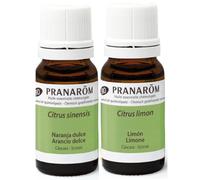 Pranarom Aceite Esencial Cáscara de Naranja Dulce Bio 10 + Aceite Esencial Cáscara de Limón Bio 10 ml